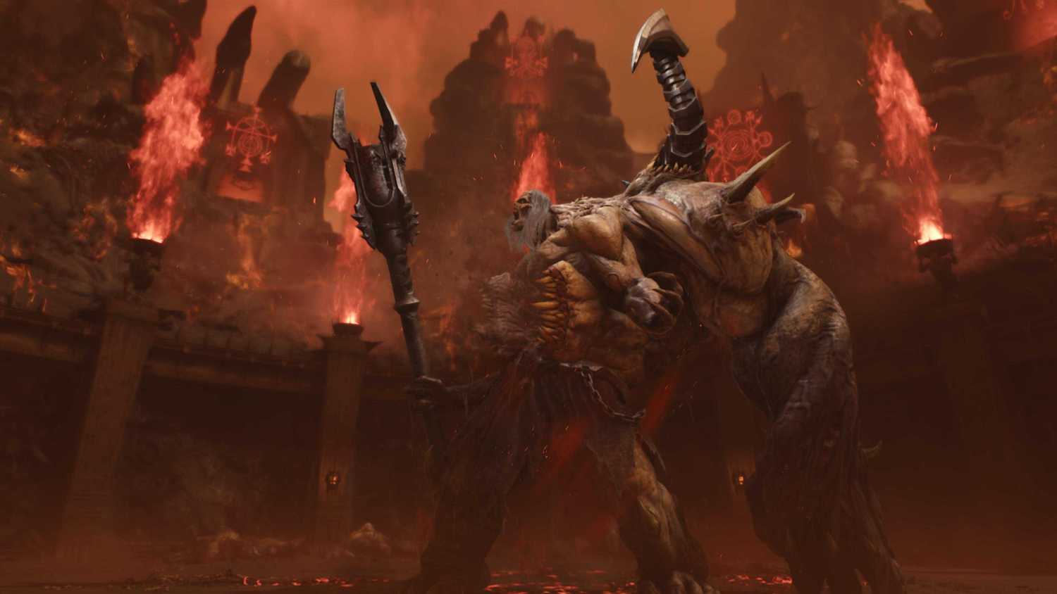 Doom TDA Revelations Slayer demon henchman roaring and looking disgusting