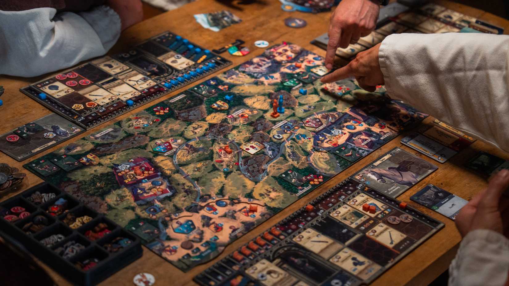 Kingdom Come Deliverance - The Board Game set up on a table