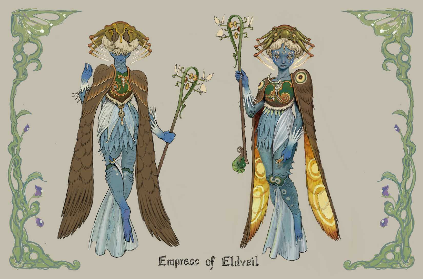 Concept art of Jennifer English's Soulframe character