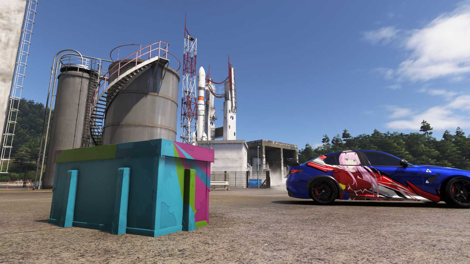 A Forza Horizon 6 screenshot showing the treasure box on the summer Series 3 weekly challenge