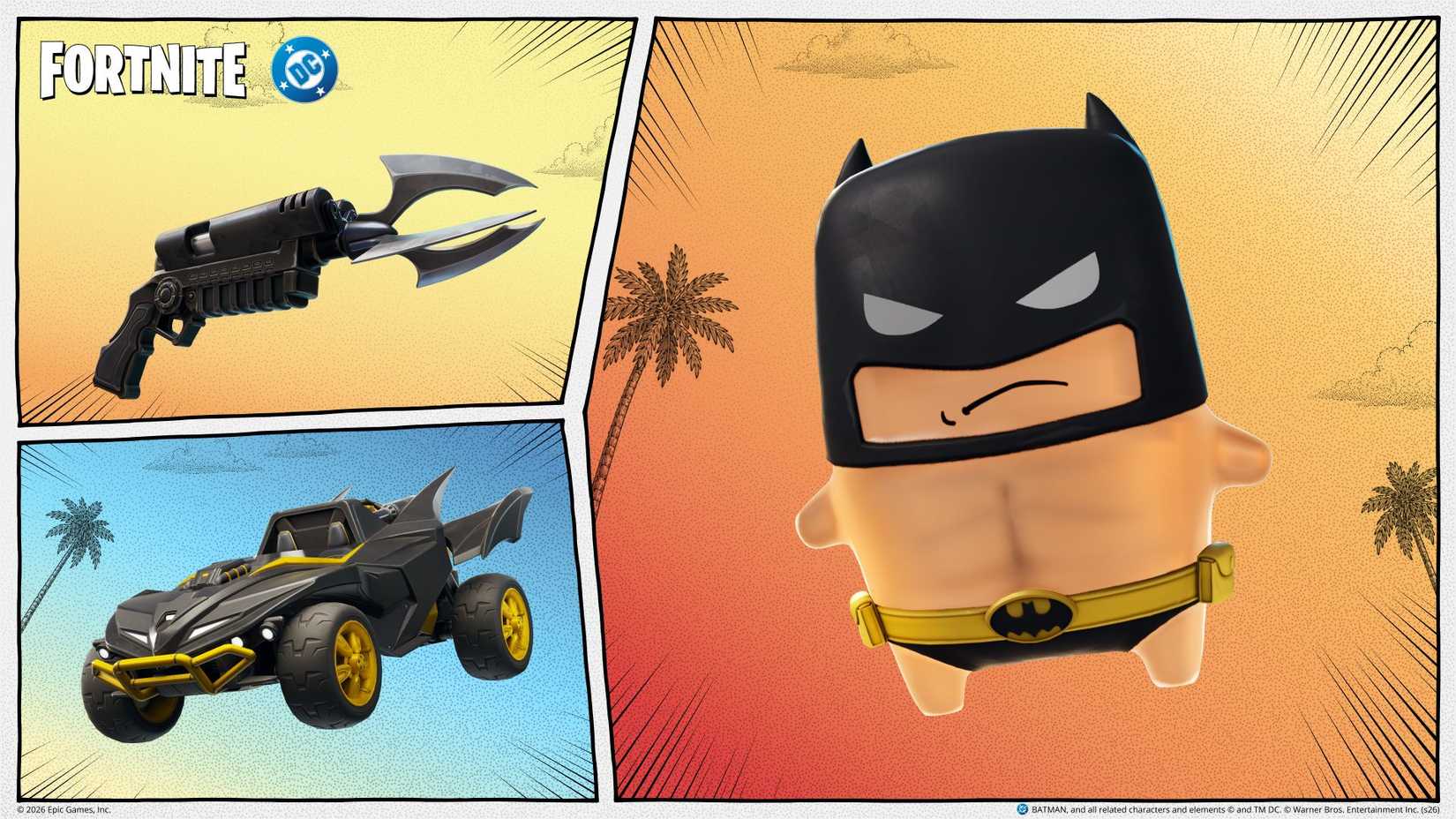  Grapnel Gun, Bat Buggy, and Batman Sprite