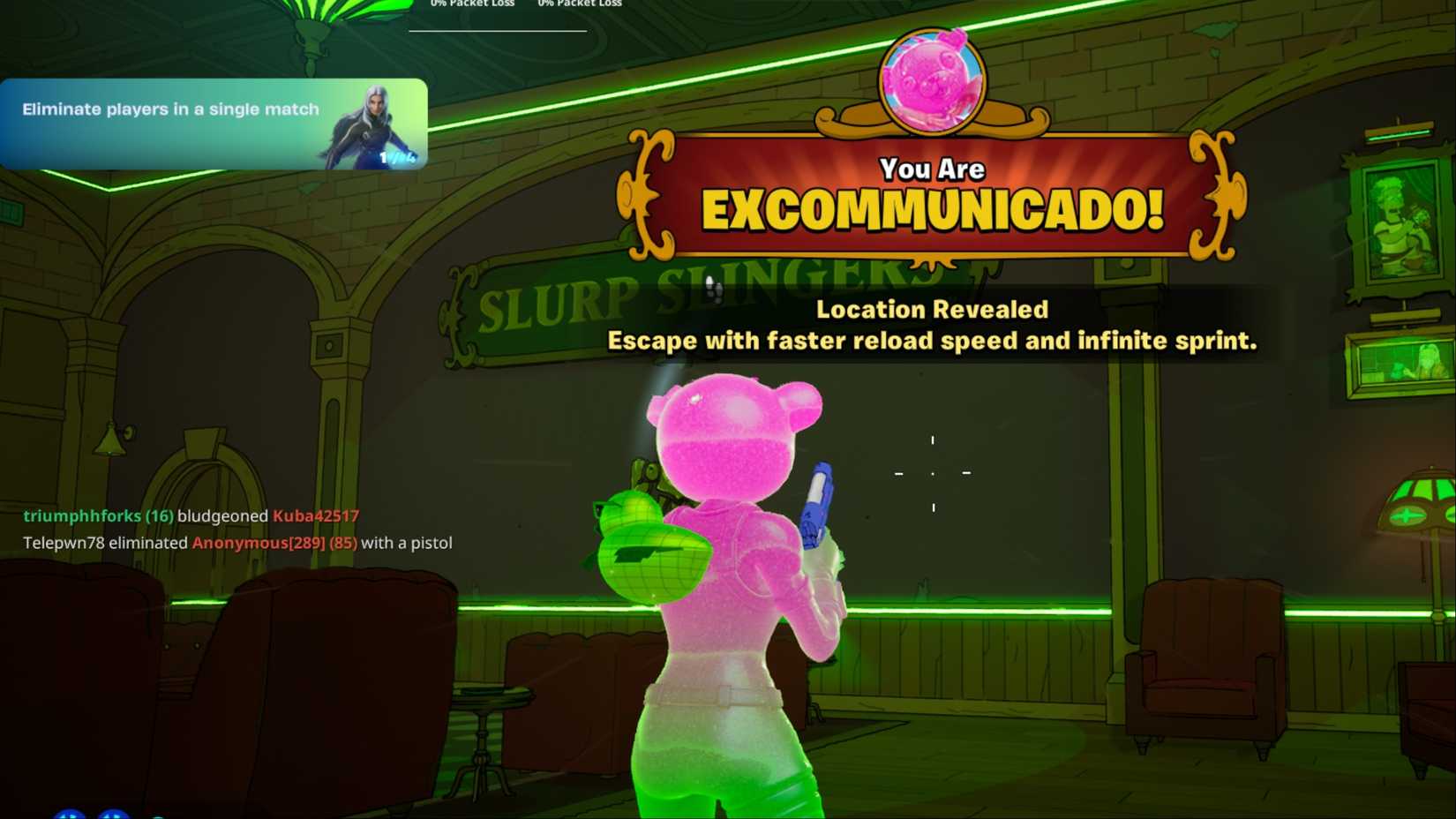 excommunicado player at the confidential hotel in fortnite
