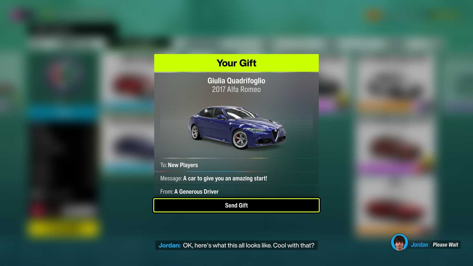 A gift car in Forza Horizon 6