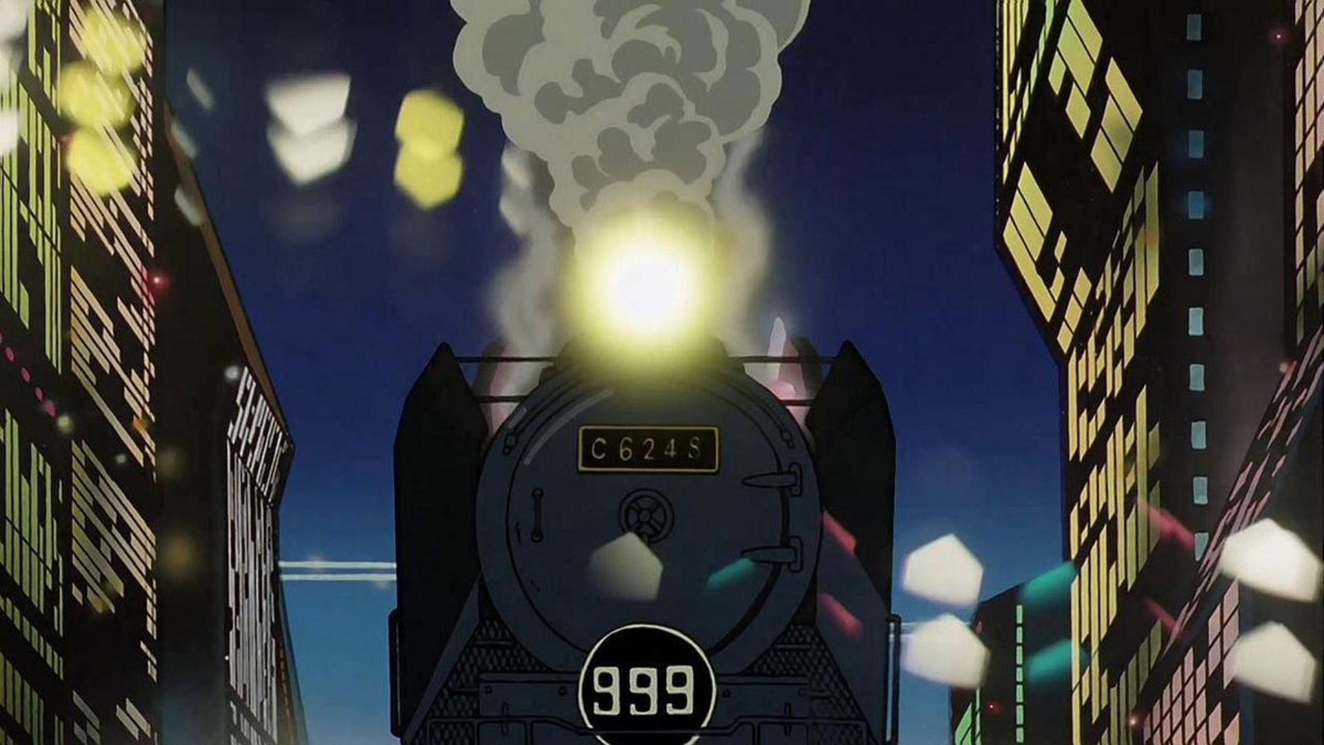 Galaxy Express 999 train enters city