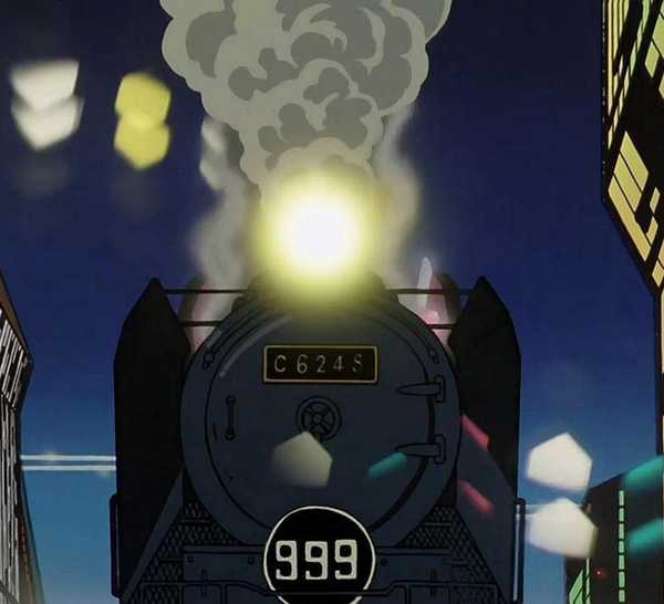 Galaxy Express 999 train enters city