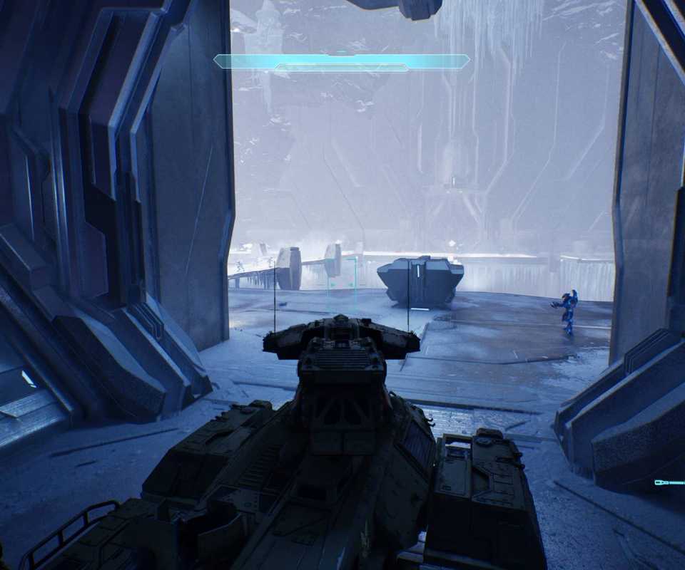 The player in Halo Campaign Evolved driving a scorpion tank.