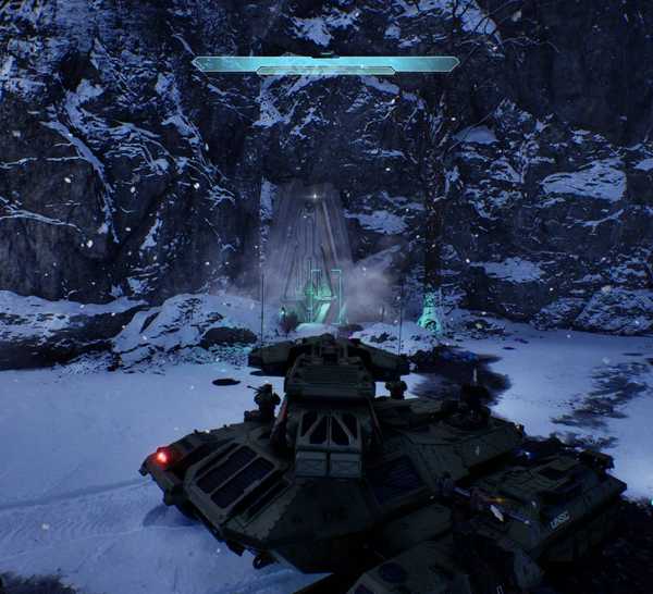 The player in Halo Campaign Evolved driving a scorpion tank.