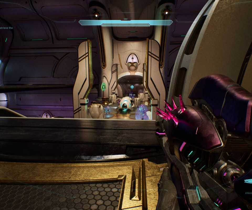 Người chơi quan sát cây cầu có kẻ địch trong Halo: Campaign Evolved