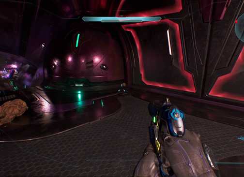 The player in Halo: Campaign Evolved looking at the Blind skull.