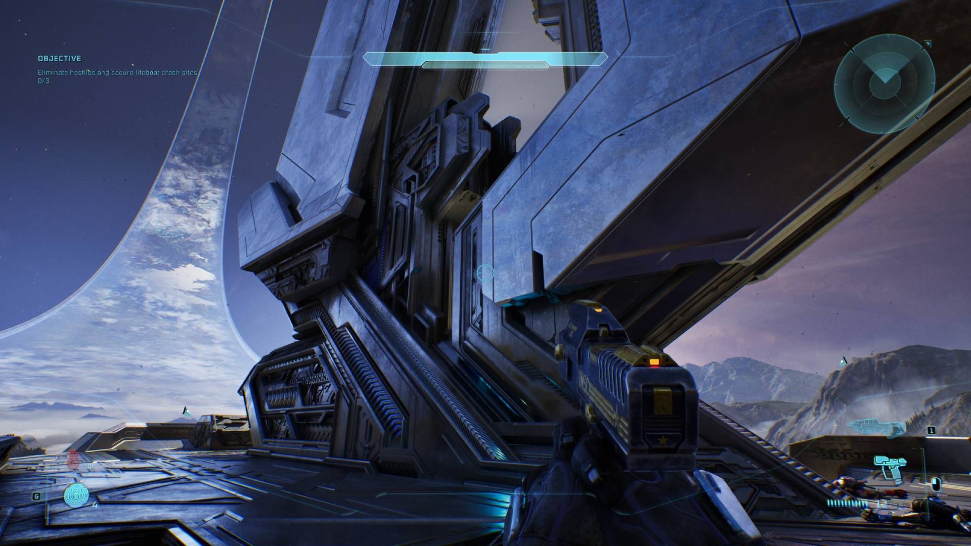 The Covenant structure that has the Grunt Funeral skull on it in Halo Campaign Evolved.