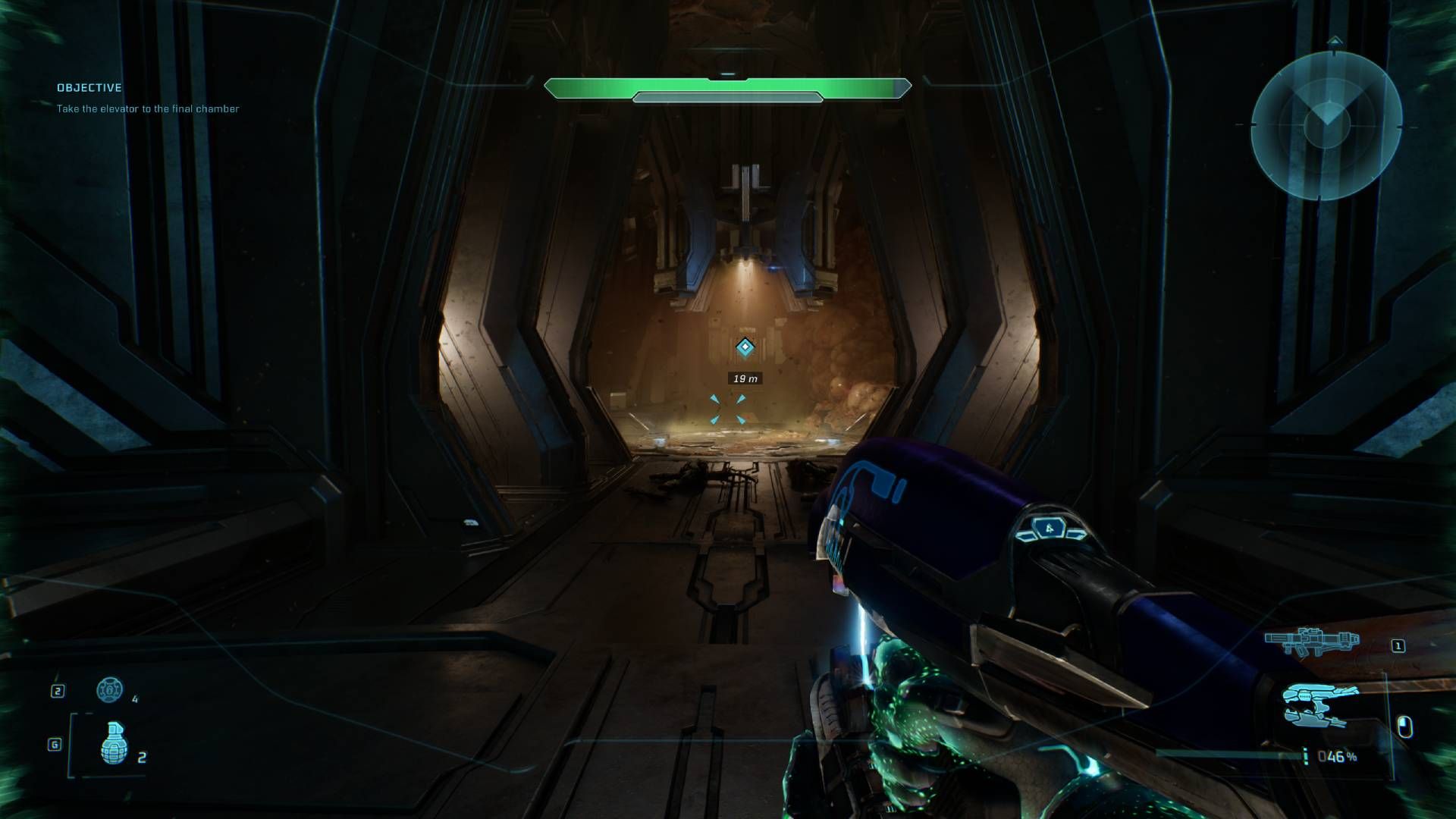  Campaign Evolved looking through a doorway.