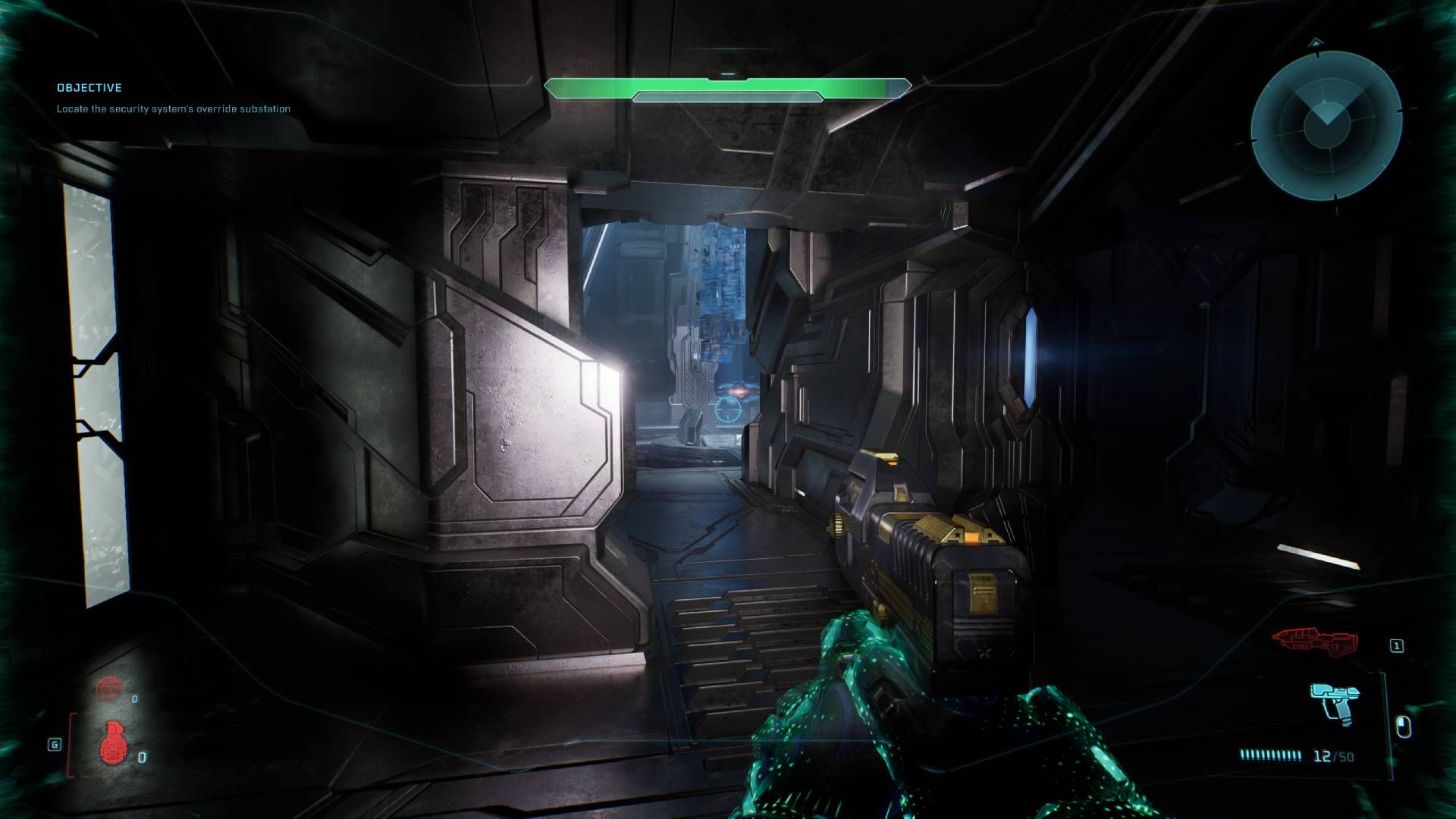 The path leading to the Status Update terminal in Halo Campaign Evolved.