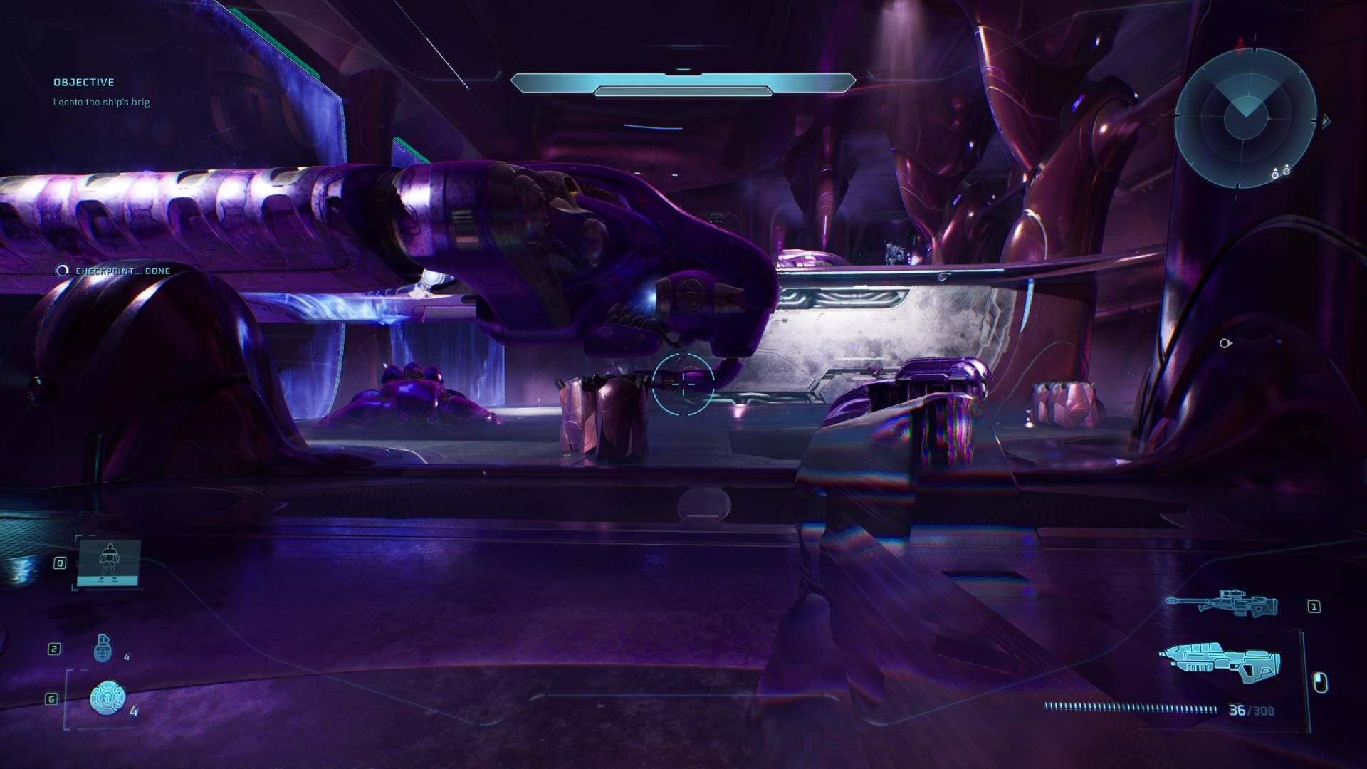  Campaign Evolved looking at the Covenant dropship leaving the hangar.
