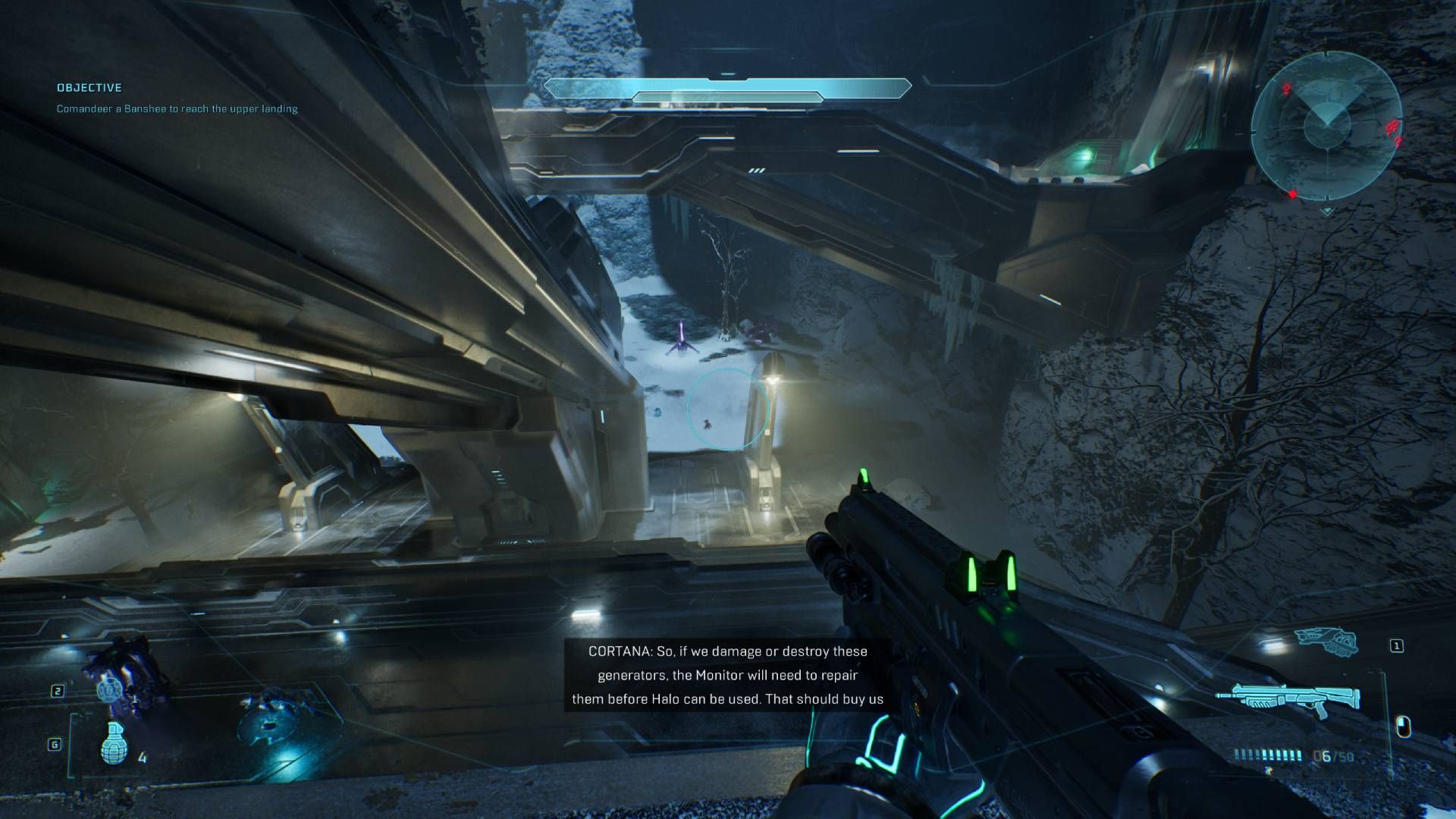  Campaign Evolved looking down at the banshee in the distance.