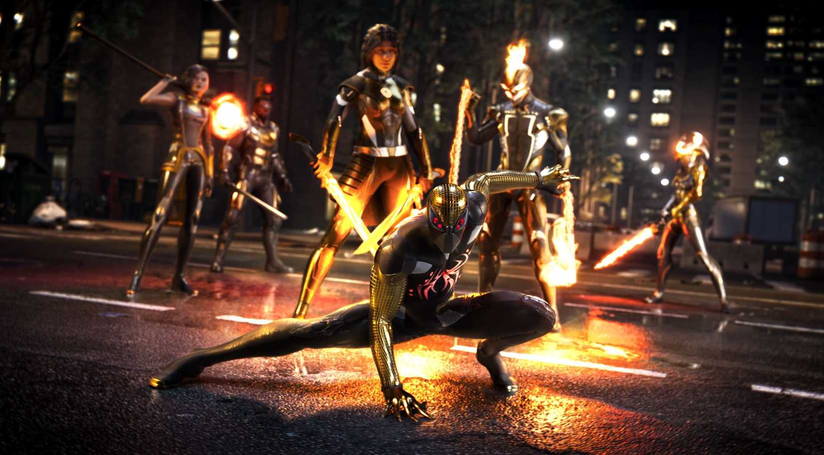 A group of heroes stand together in Marvel's Midnight Suns
