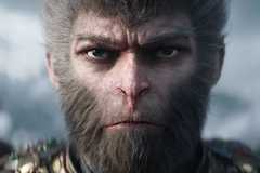 close up of the protagonist in black myth wukong.