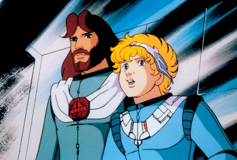Ulysses and a blonde young man steer the spaceship in Ulysses 31