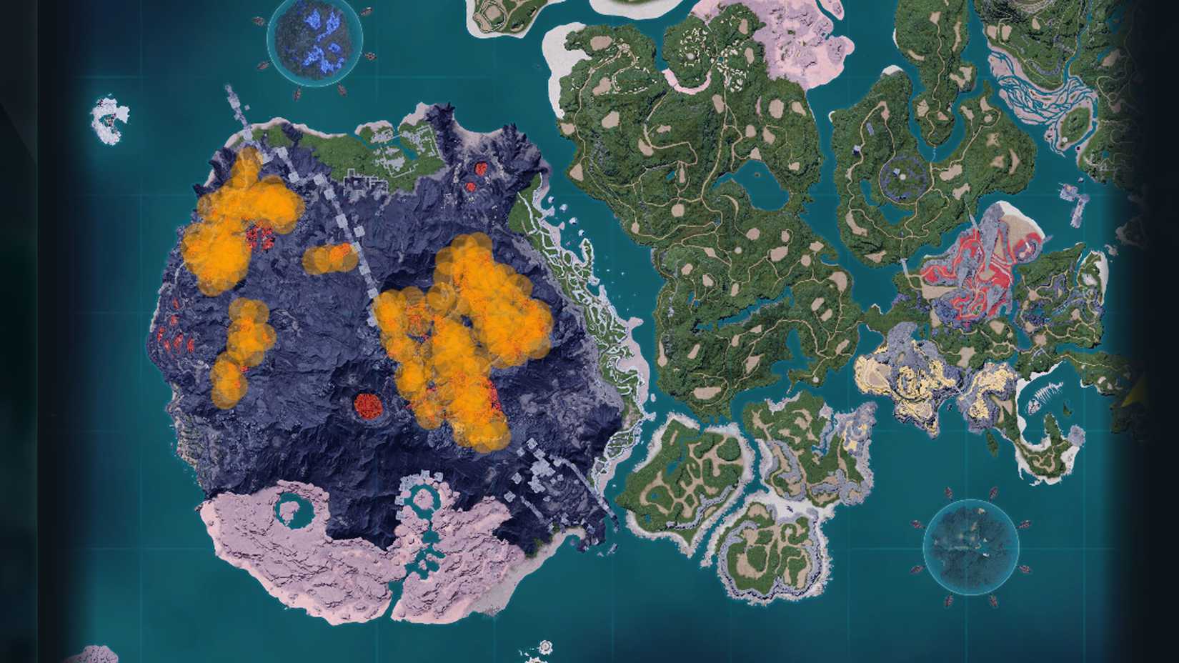 A Palworld screenshot showing the location where players can find Ragnahawks