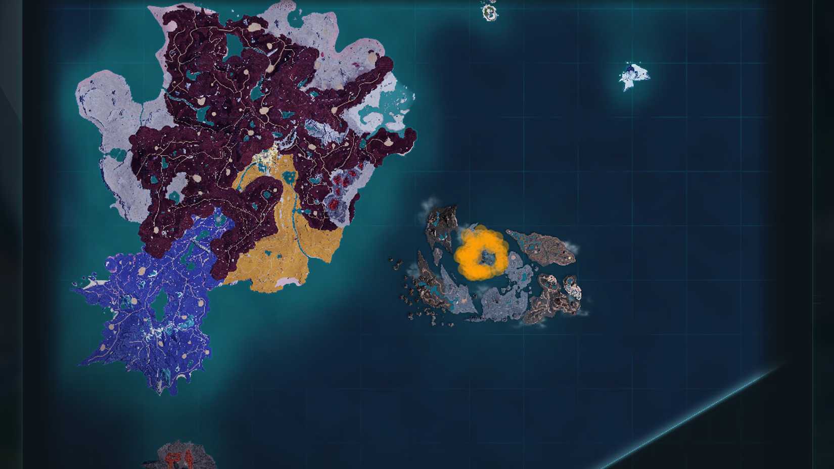 A Palworld screenshot showing the location where you can find Suzaky Aqua pals