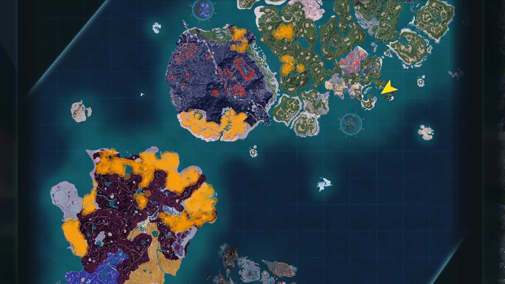 A Palworld screenshot showing where players can vind the Vanwyrm