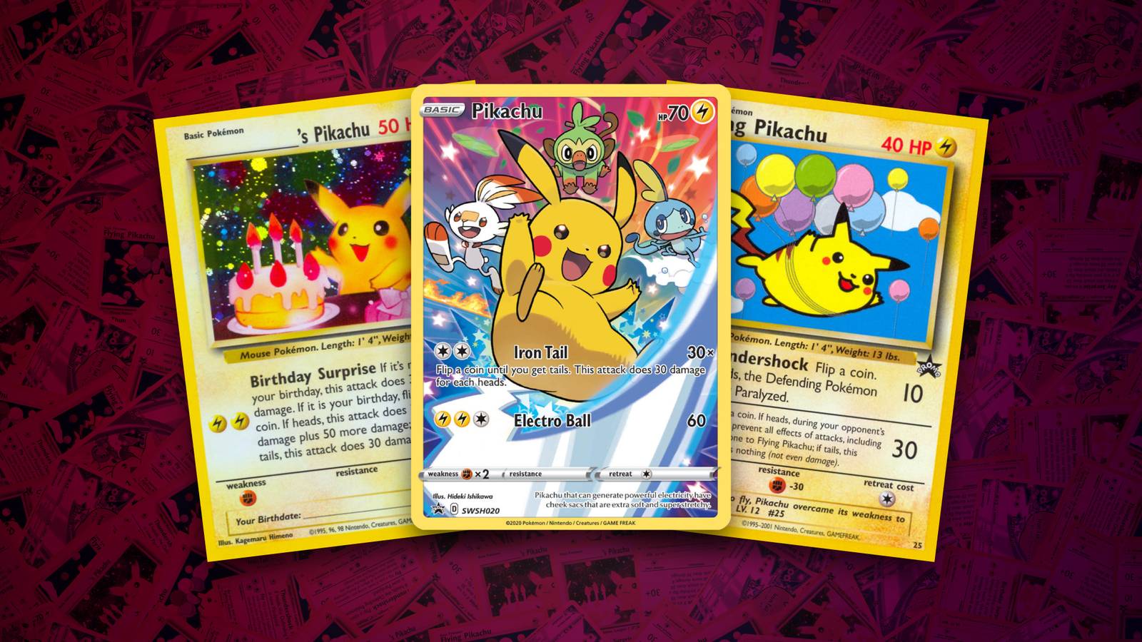 Bộ sưu tập ba lá bài Pikachu