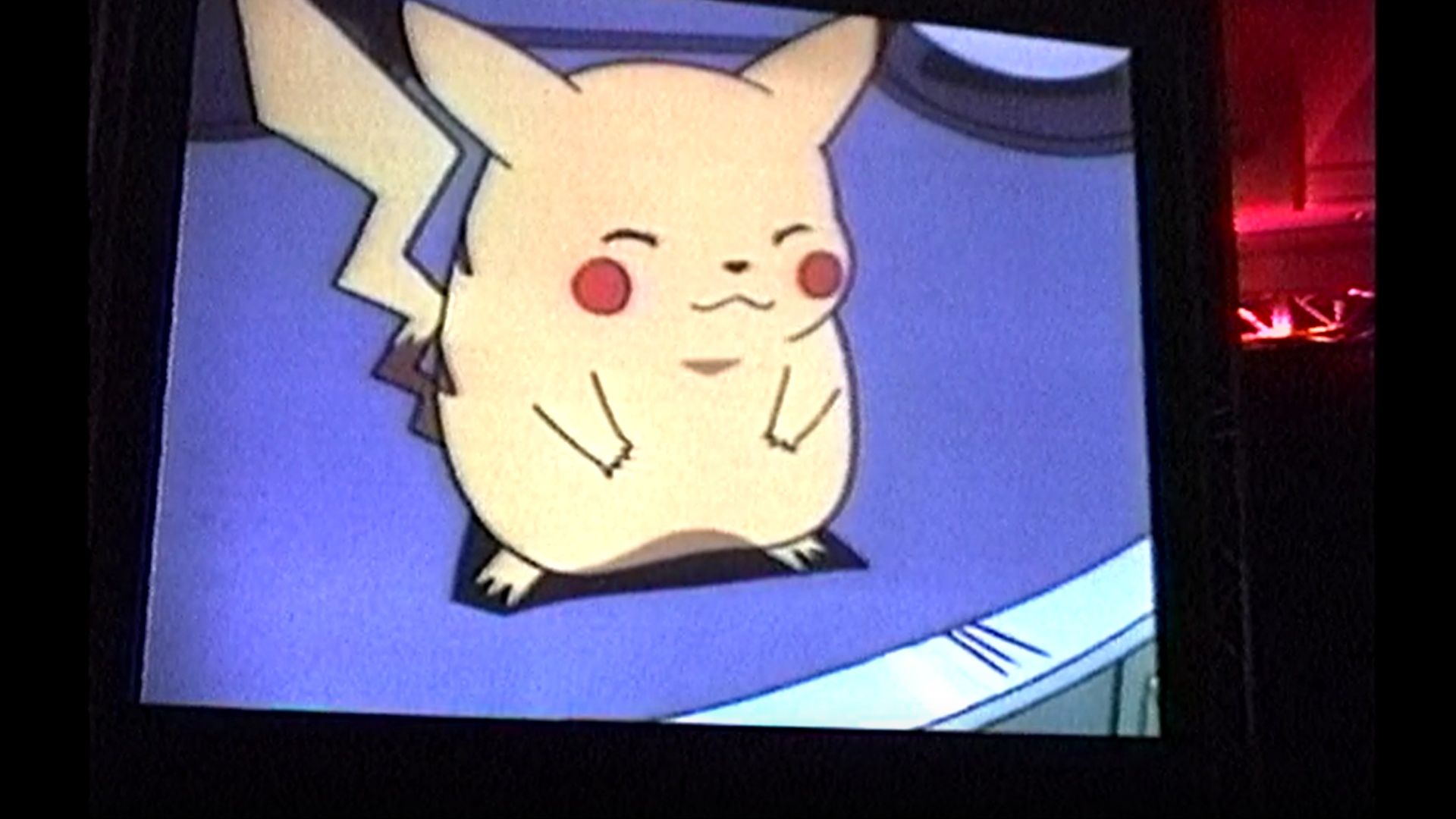 pikachu anime character smiling