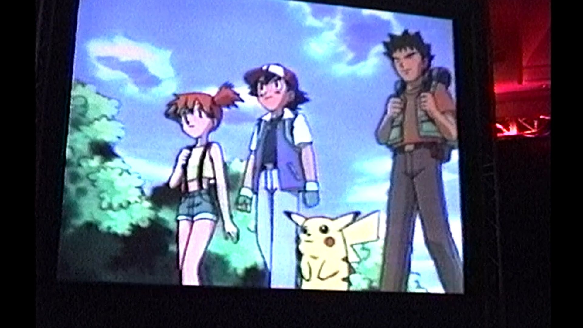 Nhân vật Ash và bạn bè cùng với Pikachu