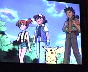 Nhân vật Ash và bạn bè cùng với Pikachu