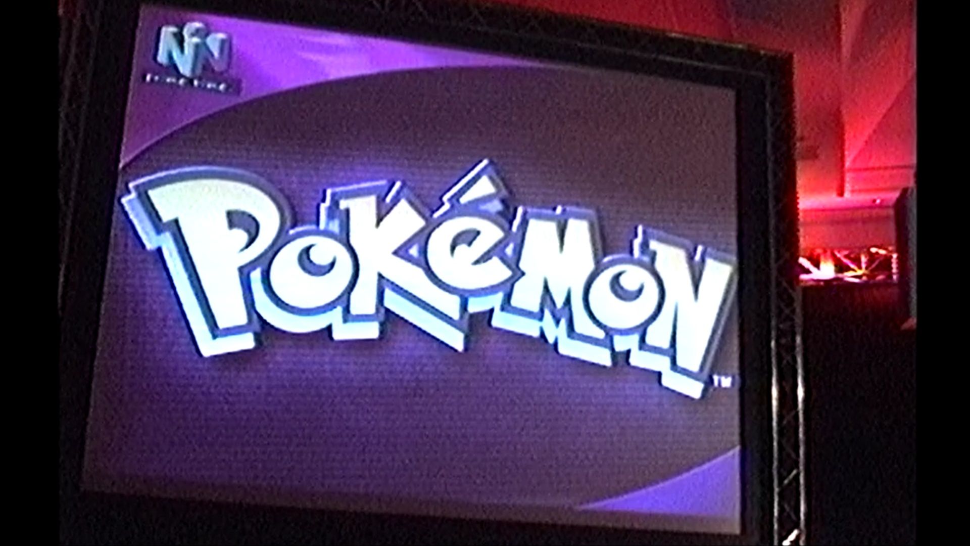 pokemon logo on an e3 panel in 1998