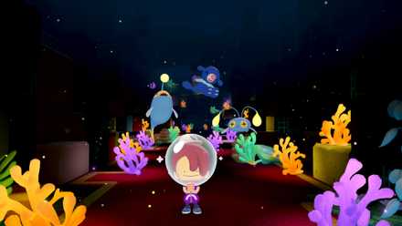 Ditto lơ lửng trong vùng biển sâu cùng Pokémon