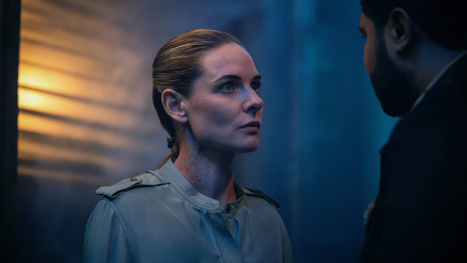 Juliette Nichols (Rebecca Ferguson) looks concerned in Silo season 3 episode 2