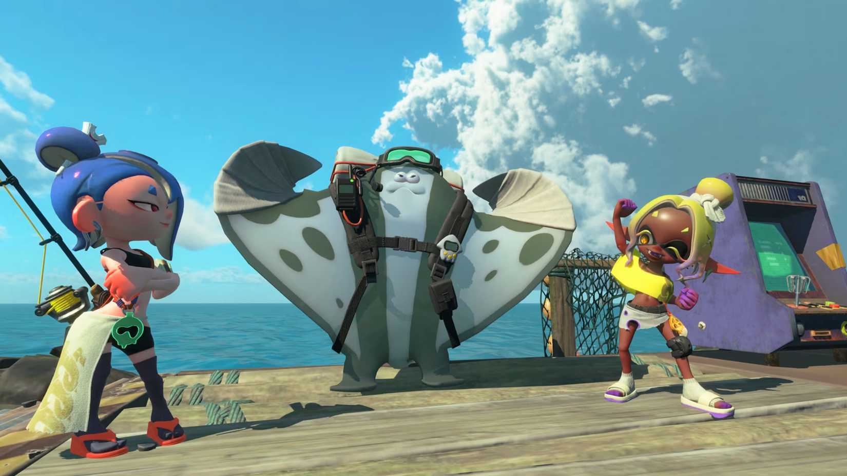 Shiver, Big Man, and Frye in Splatoon Raiders
