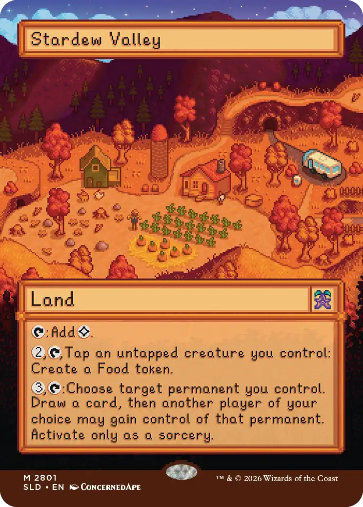 Stardew Valley land card Magic The Gathering