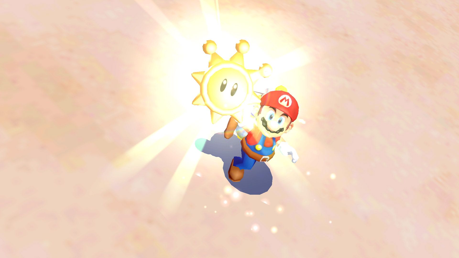 mario shows off his shine sprite