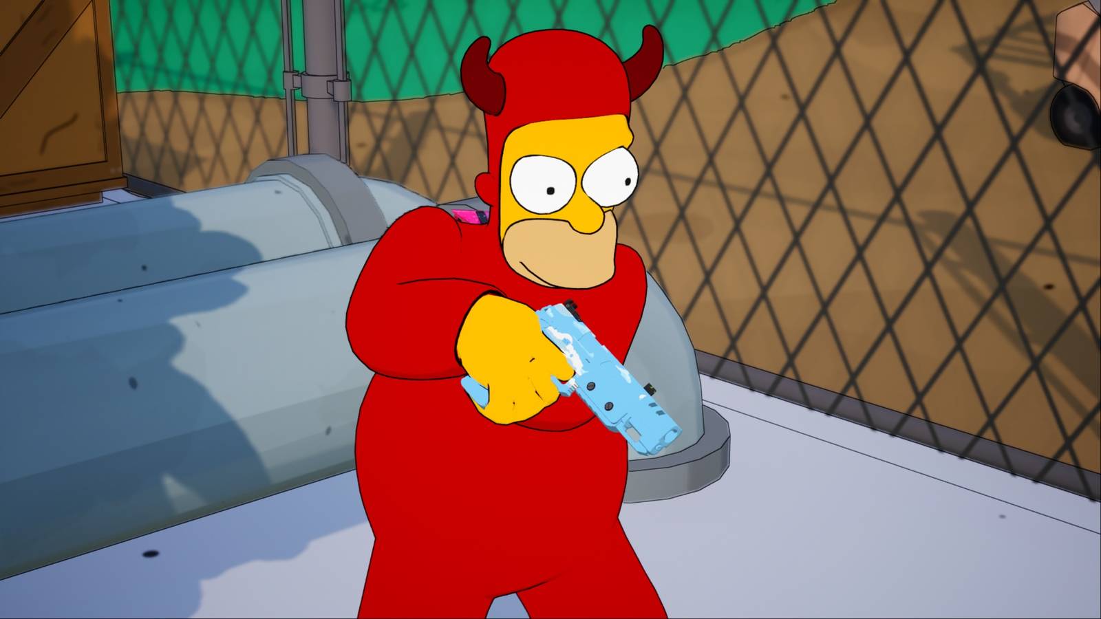 homer simpson holding pistol in Fortnite