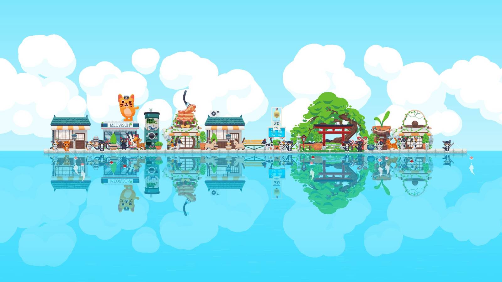 Third level island in Cat Isle, featuring several tea shops.