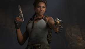 lara croft holds up dual pistols in tomb raider catalyst