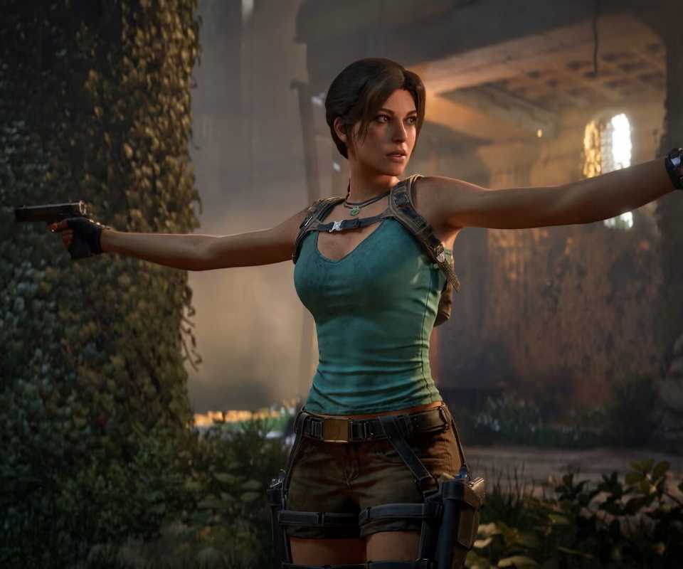 lara croft holding up dual pistols in tomb raider legacy of atlantis