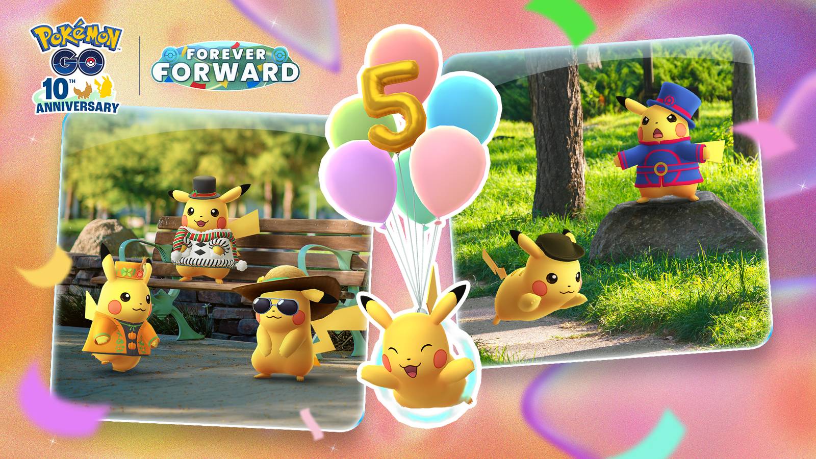 Pikachu mặc trang phục trong Pokémon Go