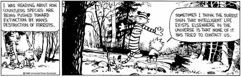 Calvin and Hobbes Intelligent Life