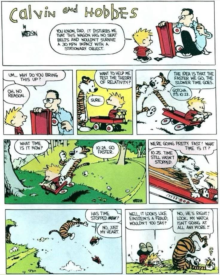 Calvin and Hobbes Einstein theory of relativity