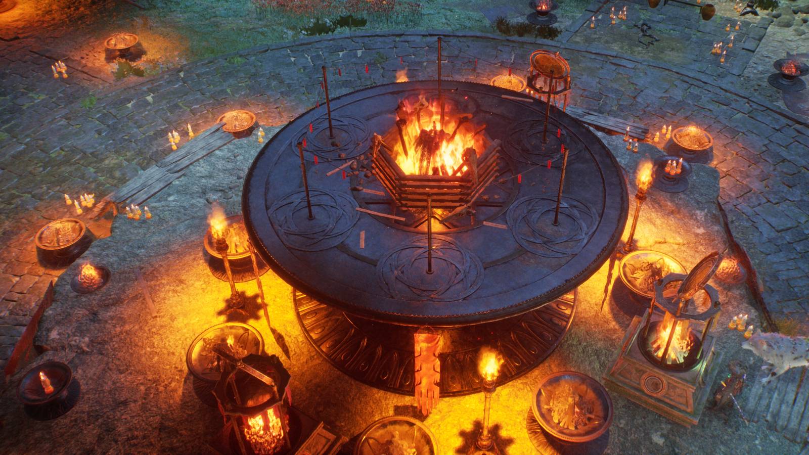 The fire puzzle in Beast of Reincarnation.