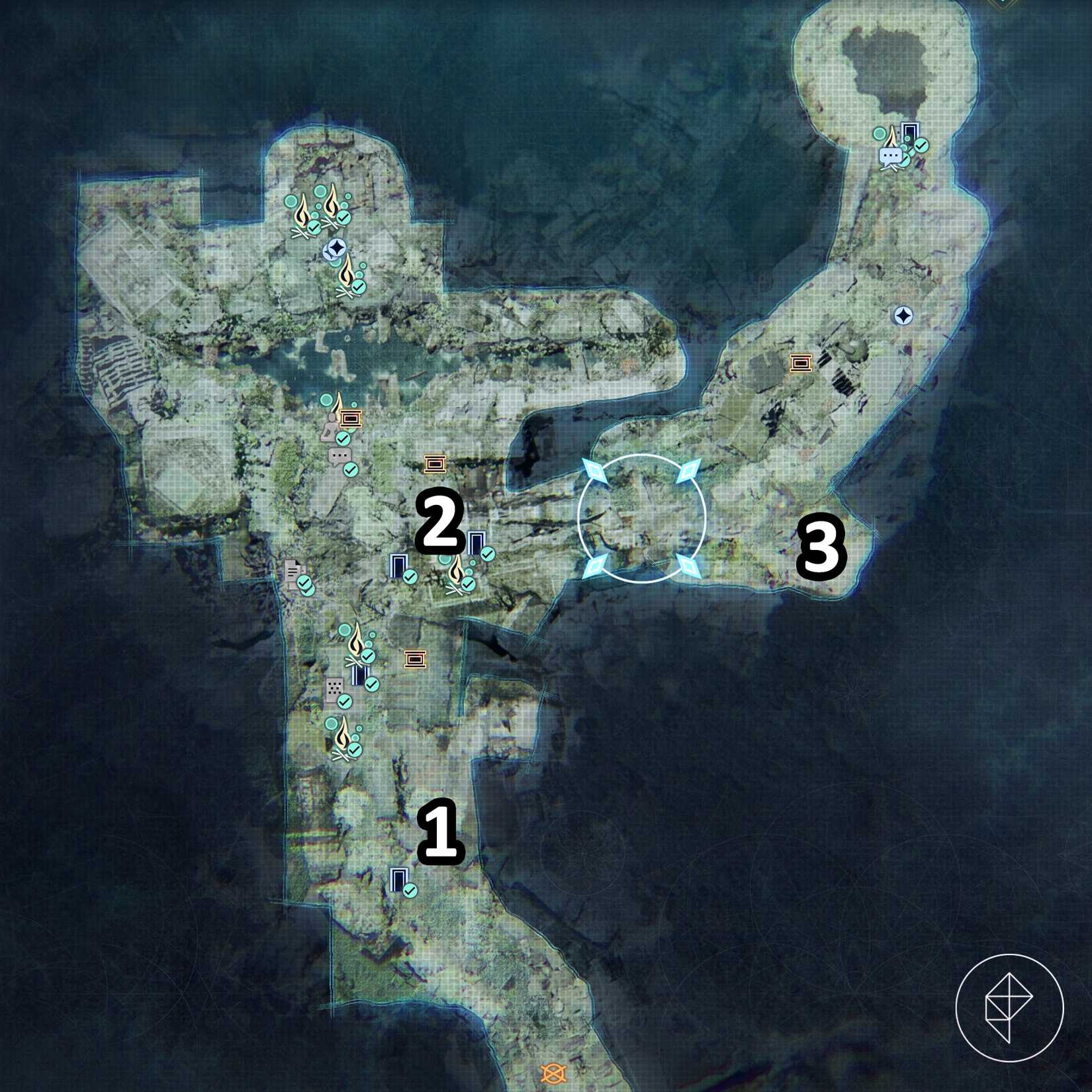 The dragon vein shrine locations in the Ancient Civilization Zone in Beast of Reincarnation.