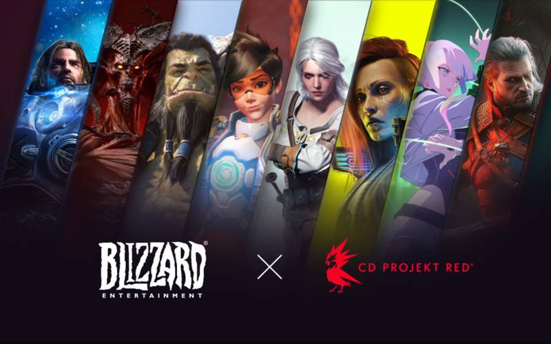 Blizzard Entertainment and CD Projekt Red collaboration artwork