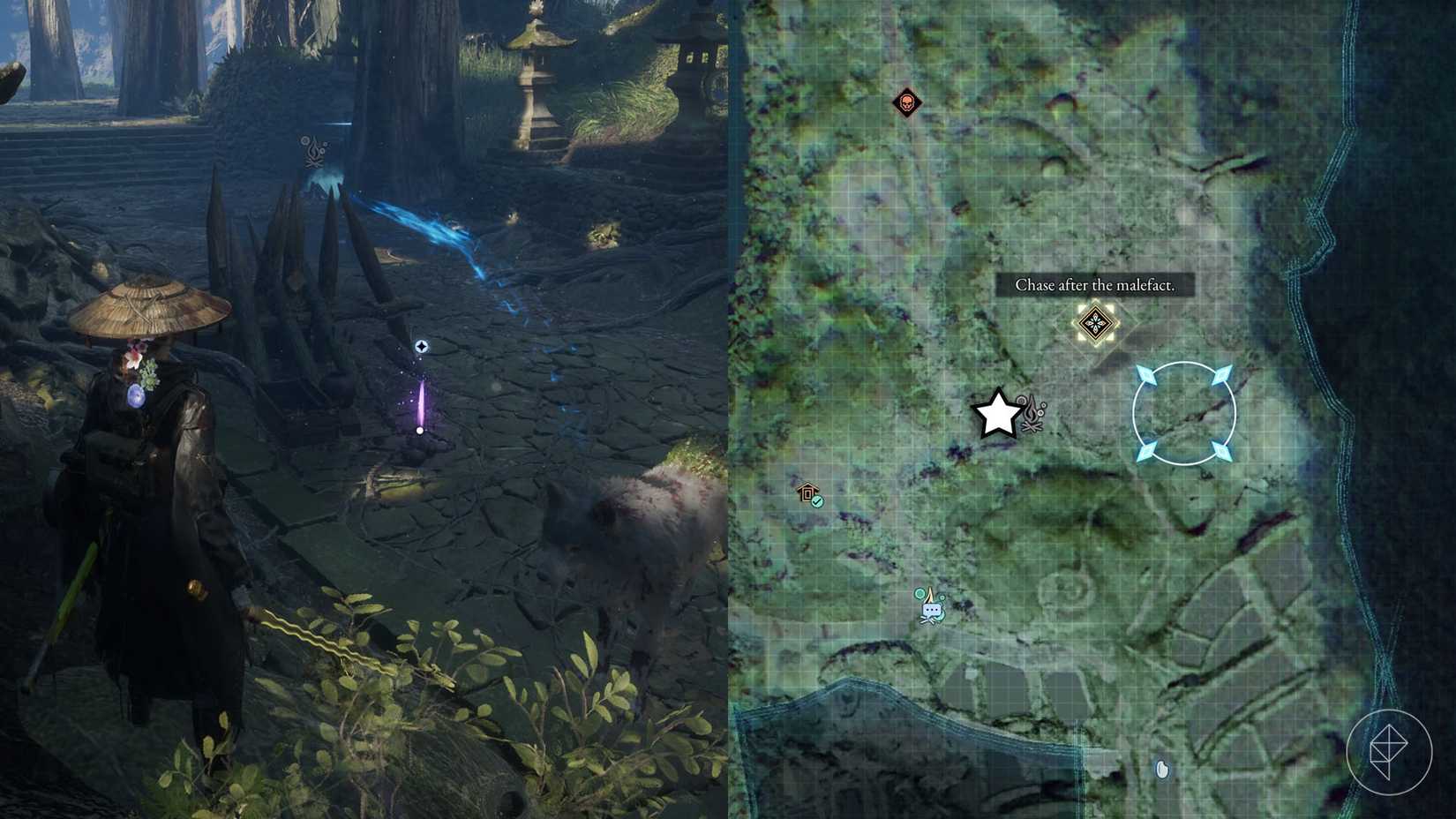 A montage of two Beast of Reincarnation images showing the location of a memory chip