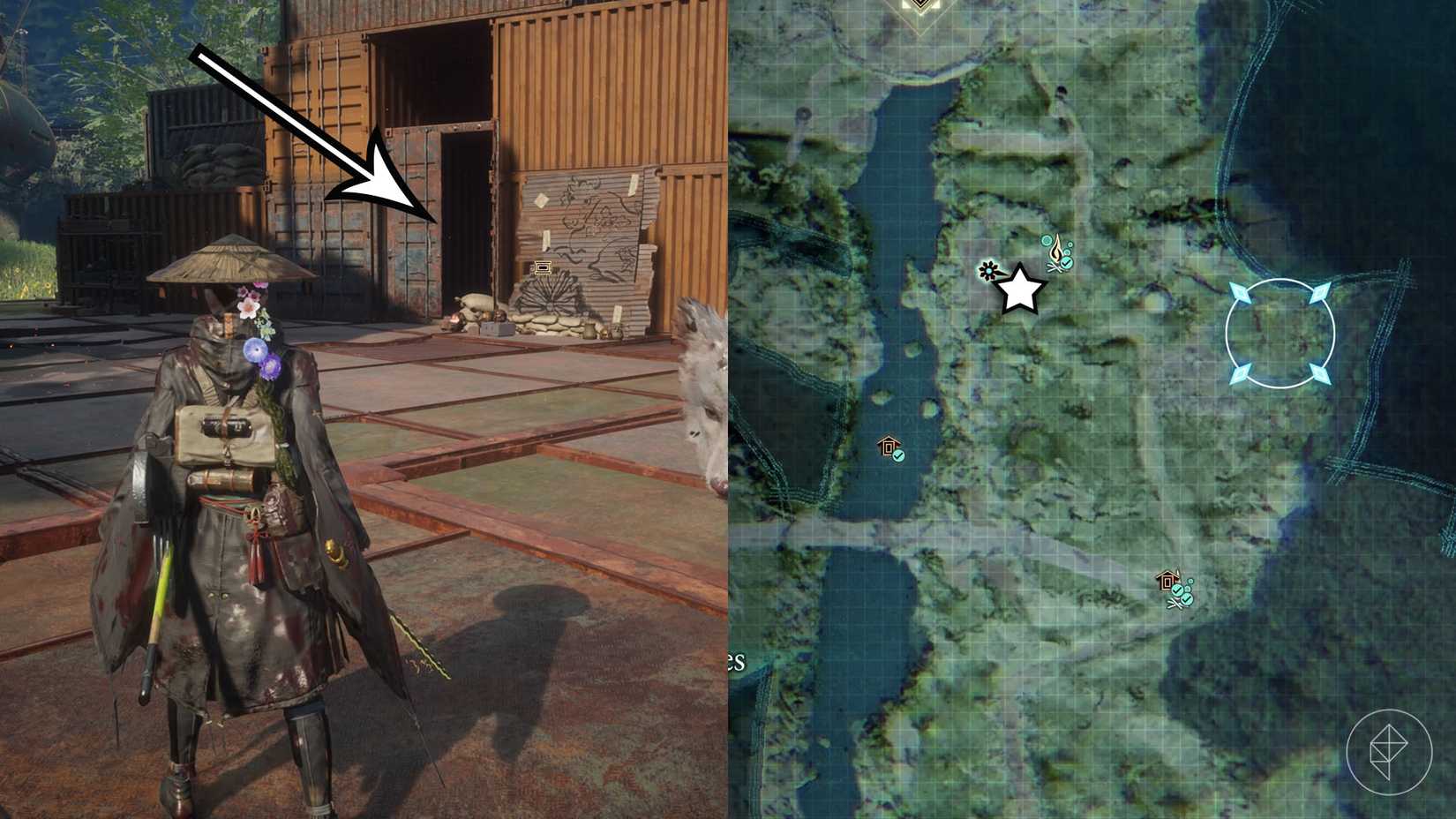 A montage of two Beast of Reincarnation images showing the location of a memory chip