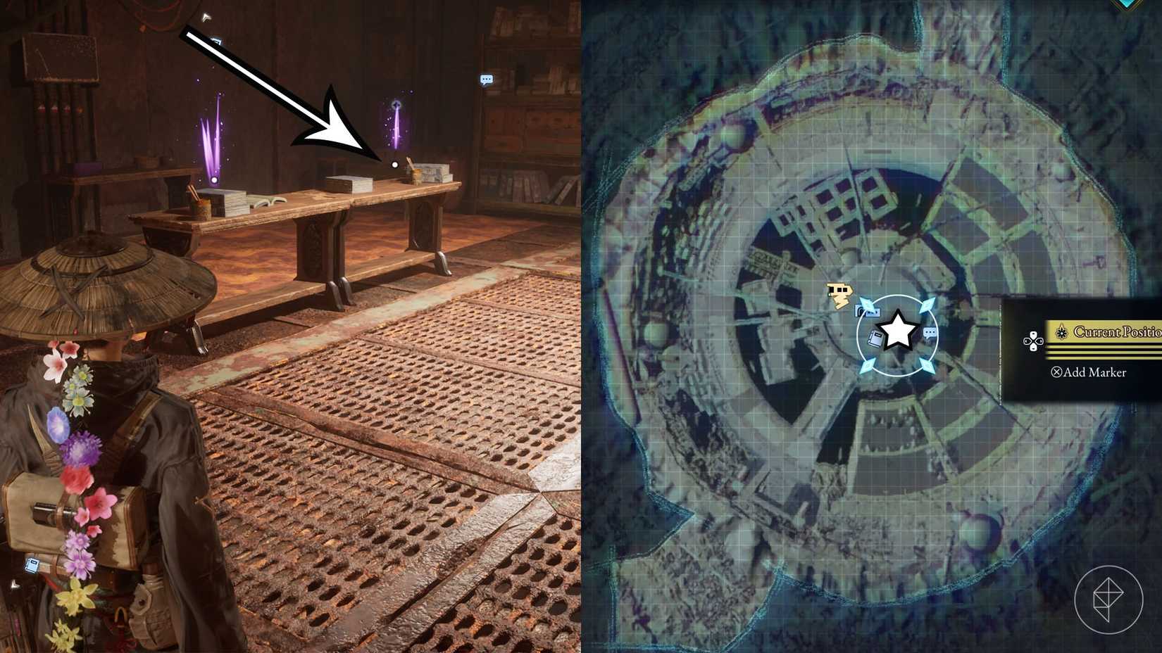 A montage of two Beast of Reincarnation images showing the location of a memory chip