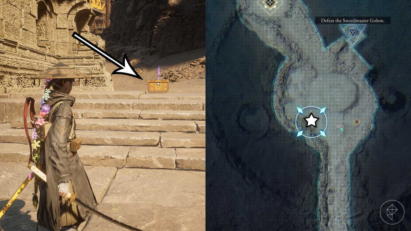 A montage of two Beast of Reincarnation images showing the location of a memory chip