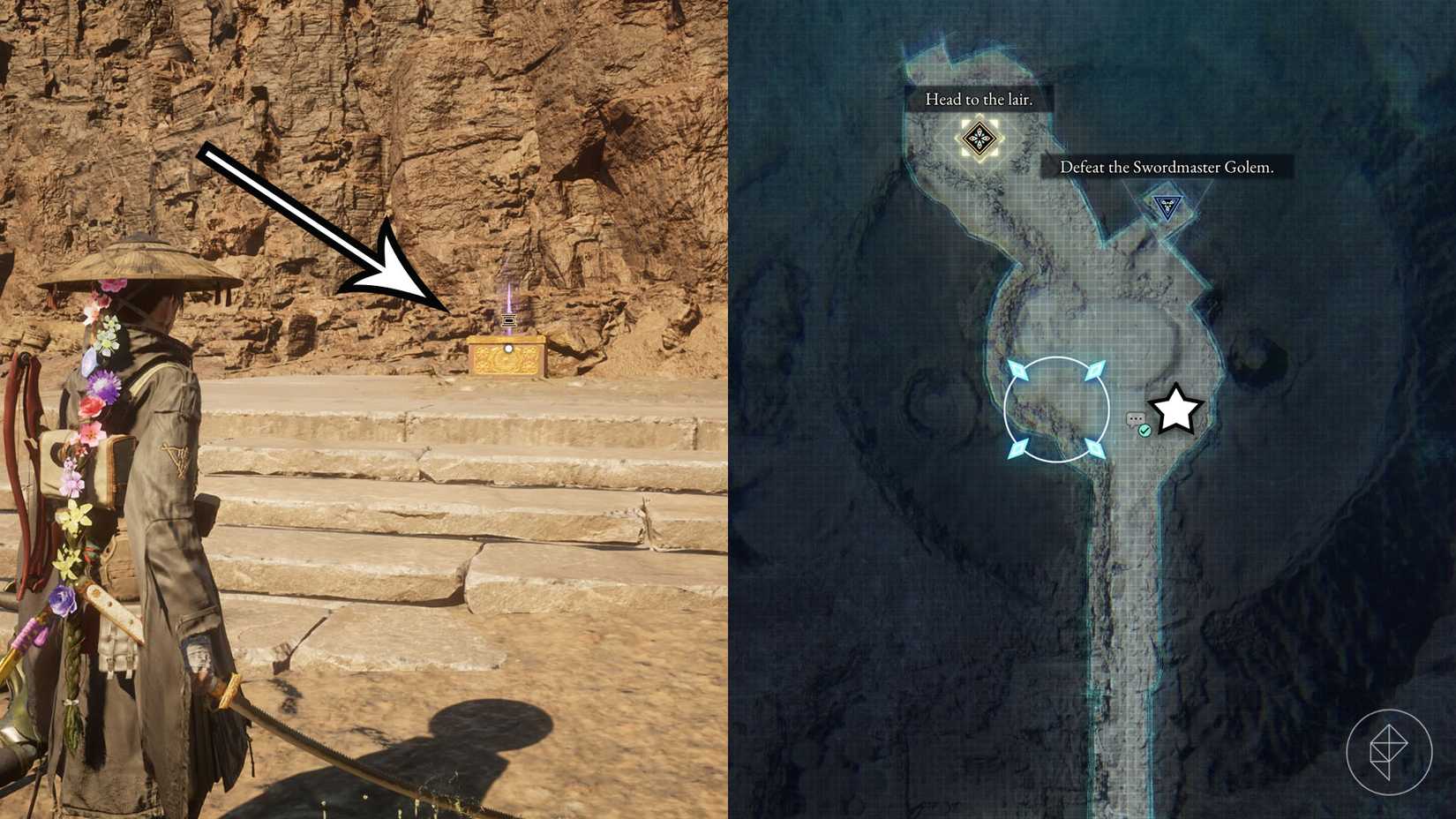A montage of two Beast of Reincarnation images showing the location of a memory chip