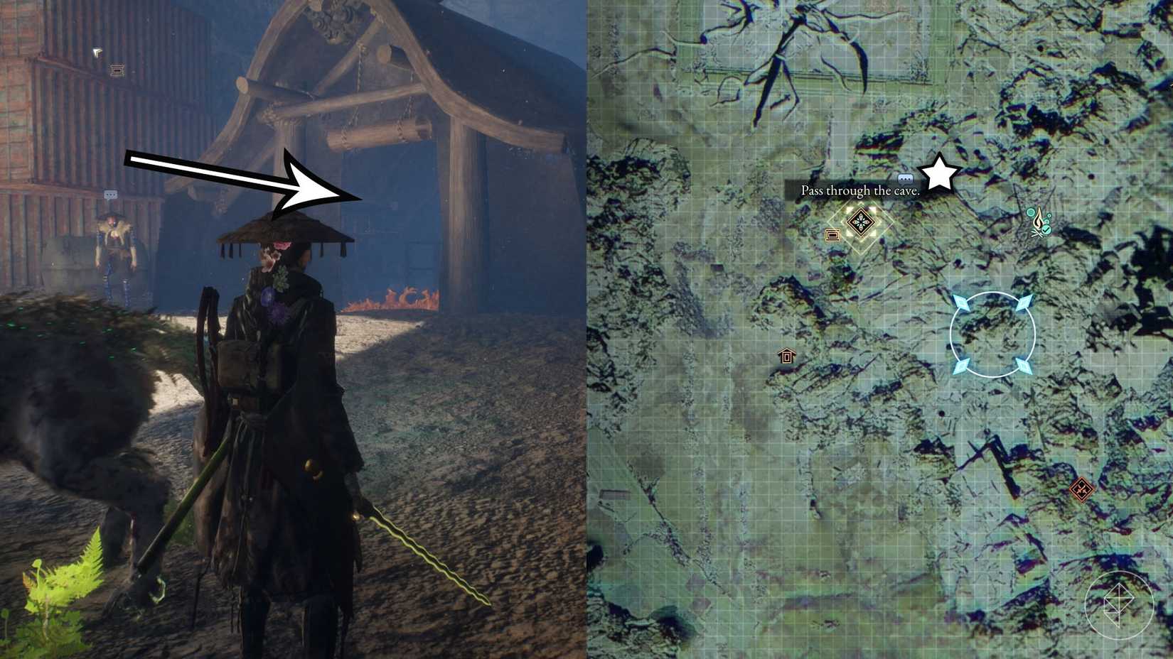 A montage of two Beast of Reincarnation images showing the location of a memory chip